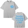 Sunday Running To The Pub Club T Shirts Men Women Sport High Quality Cotton T-shirt Oversized Cotton Casual T Shirt