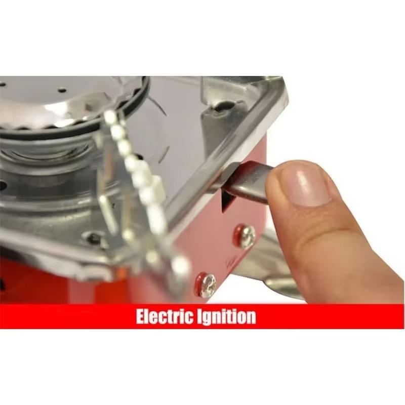 Portable Mini Square Stove Gas Stove Folding Card Stove Outdoor Cooking Utensils Barbecue Foldable Windproof Square Stove
