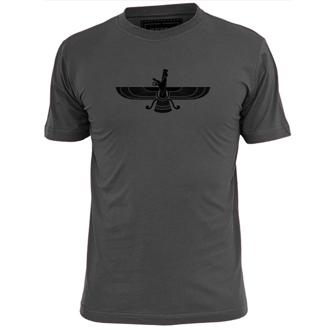 

Mens Faravahar Symbol T shirt Zoroastrianism Guardian Angel Religion S