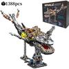 STEM Mechanische Meeresbewohner Bausteine Beweglicher Wal Oktopus Mantarochen Piranha MOC Kreative Desktop-Dekoration Geschenk