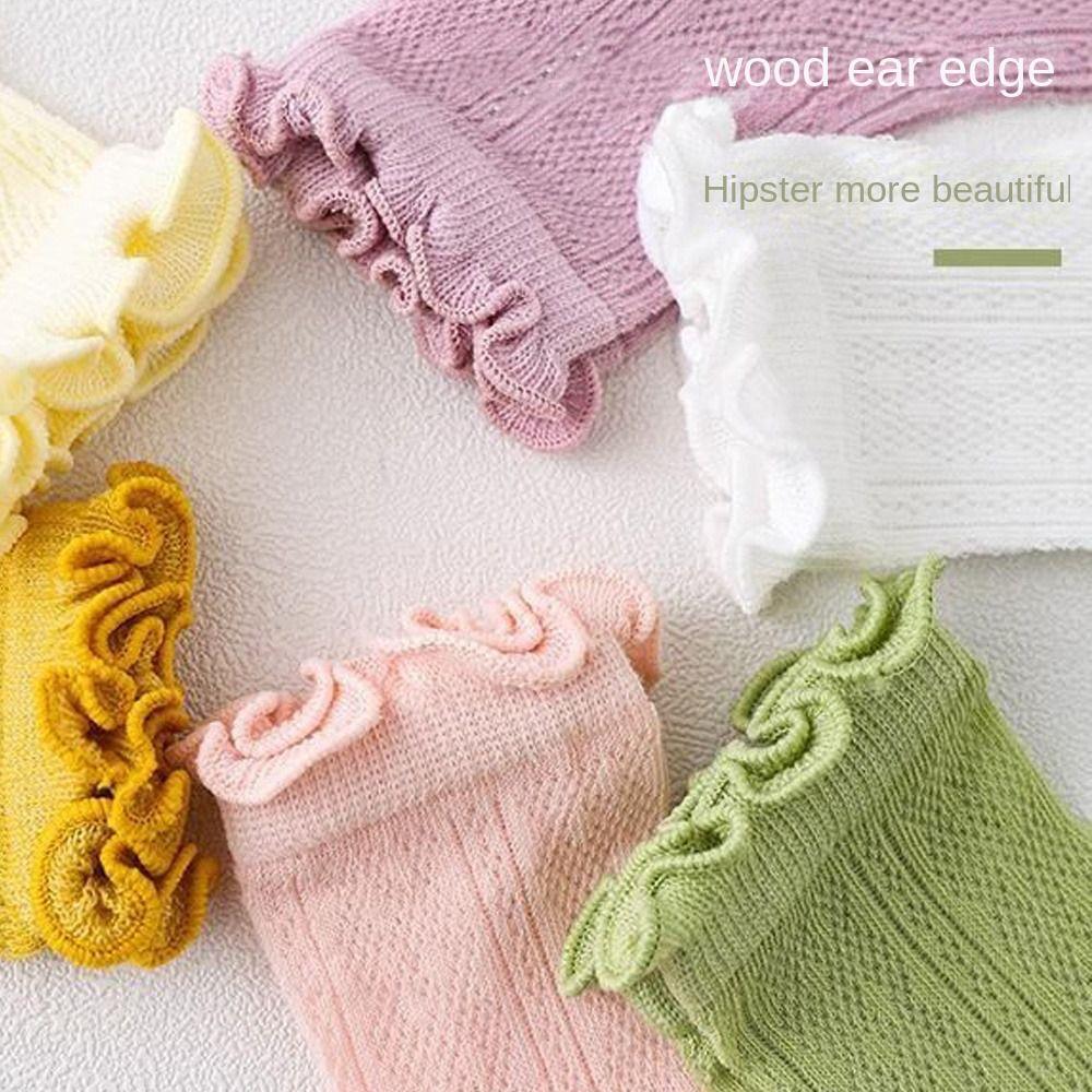 Mesh Ruffle Socks Cotton Baby Socks Fashion Stockings  for Children