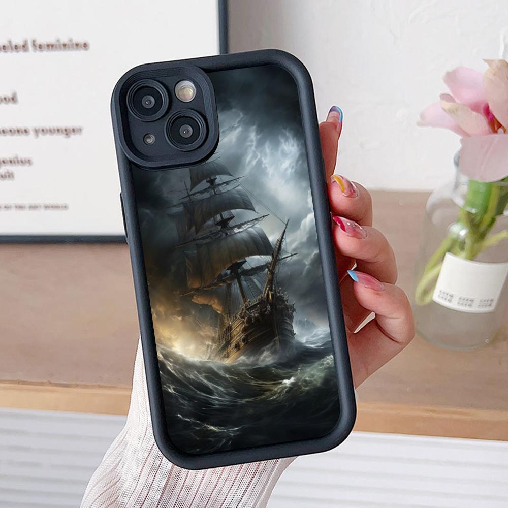 Pirate Corsair Mobile Phone Case for iPhone 17 16 15 14 13 12 11 Air Pro Max Plus Thicken TPU Colorful Cover Cover Pretty Luxury