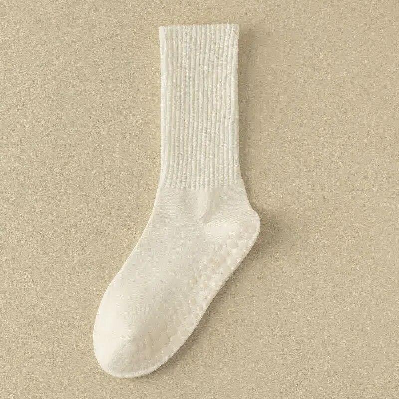 Nya enfärgade yogastrumpor i halvkalv bomull Pilatesstrumpor Halkfria professionella sportstrumpor Danskonditionsträning Golvstrumpor