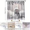 1pc Christmas Shower Curtain - Snowman Winter Wonderland Bathroom Decor with Snowflakes, Extra Long 70.8x70.8 Inch High Quality
