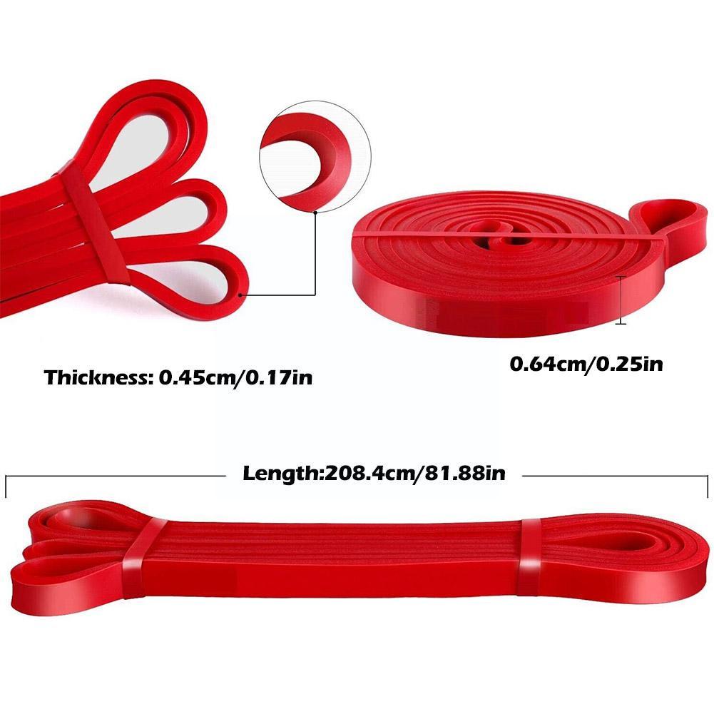 Zoll Fitness Widerstand Bands Gummi Elastische Expander Festigkeit Gym Spannung Yoga Bands Übung Sport Rot Ausrüstung W5s3