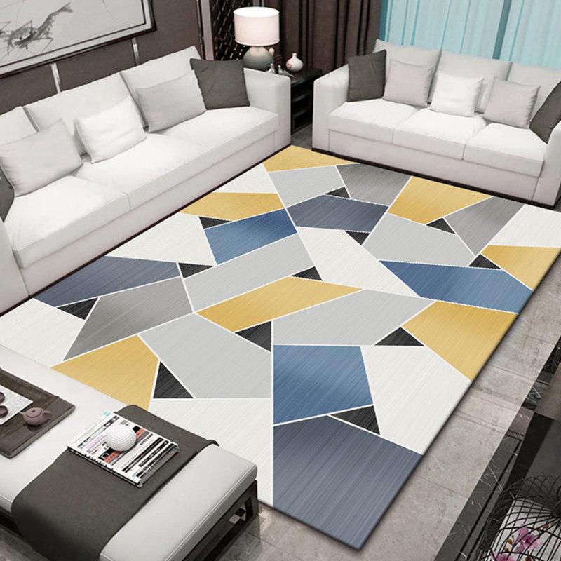 Nordic Modern Living Room Carpet Geometric Pattern Sofa Coffee Table Mat Bedside Carpet Bedroom Carpet