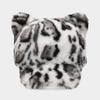 Autumn and Winter Cold and Warm Imitation Mink Baseball Cap Men and Women Fluffy Leopard Print Cute Little Fox Ears Cap