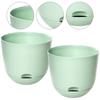 2 Pcs Outdoor Large Self Watering Flower Pot Plant Saucers for Outdoors Planter with Drainage Holes