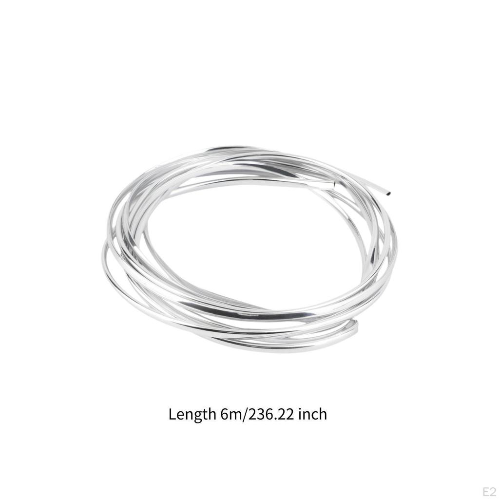 Car Air Conditioner Outlet Decoration Strip 236.22inch Silver High Reliability Premium DIY Install