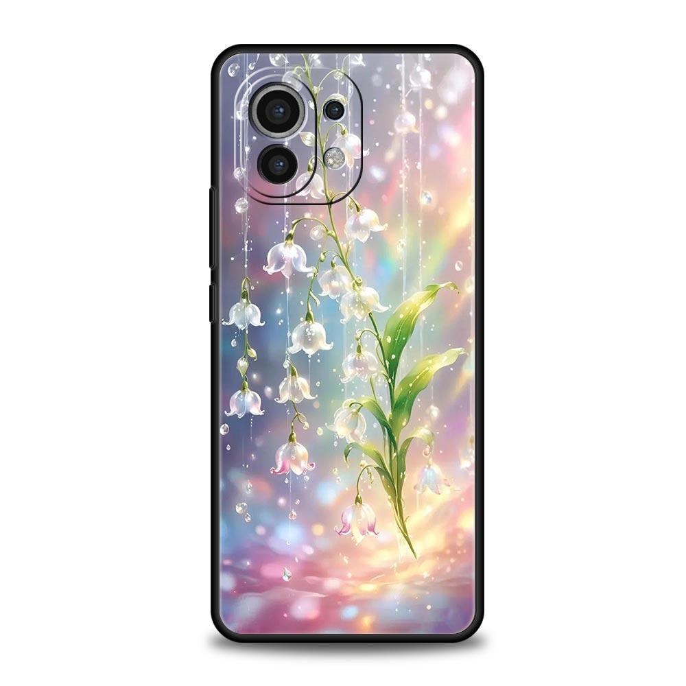 Lily Of The Valley Clear Floral Phone Case Cover for Xiaomi Mi 17 15 14 13 12 11 Ultra 15T 14T 13T 12T 11T Pro Lite 5G Soft TPU