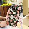 Anti-dust Soft case Phone Case For Ulefone Note18 Ultra Wristband Silicone Protective Oil Painting Fashion Design Flower