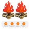 2Pcs Inflatable Fake Campfire Props Camping Party Scene Decoration Inflatable Bonfire Firewood Ornament Campfire Model Toy for Kids Boys Girls