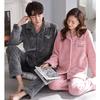 Paar Flanell Pyjamas Damen Winter Fleece Verdickt Korallenfleece Herbst und Winter Herren Loungewear