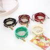 6Pcs Bohemian Hand Eye Beaded Bracelet Set For Women Crystal Geometric Charm Braided Rope Chain Bangle Female Boho Jewelry
