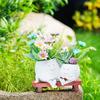 Smile Face Flower Pot  Mini Simulation Rocking Chair Flower Pot Succulent Flowerpots Indoor Outdoor Homes Garden Ornaments