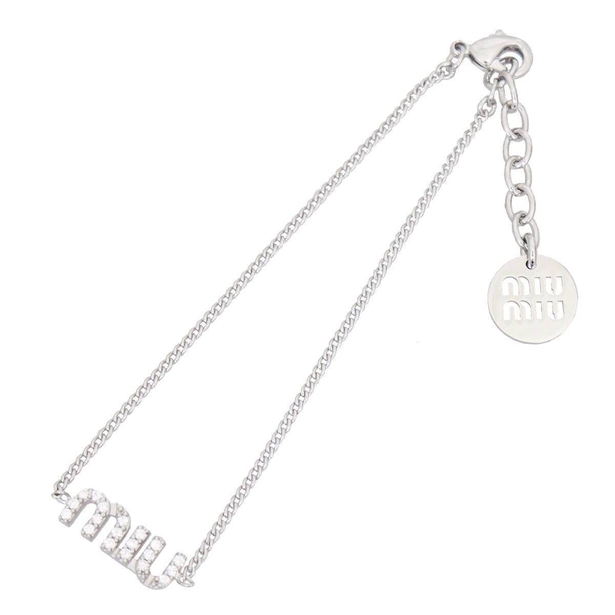 

Аксесуари 5IB454 2DNC Light Gray x Crystal Crystal Logo Metal Chain Bracelet [Miu Miu] (браслет) Жіночий [бренд] [товар]