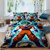 Cartoon/Anime Son Goku Dragon Ball Themed Printed Bedding Set: This Soft and Comfortable Set Includes a Duvet Cover and Pillowca