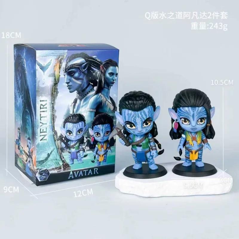 Cute Avatar 2 Neytiri & Jake Sully PVC Figure Model 12cm - Collectible Anime Character Toys for Fans Kids Adults Home Decoration