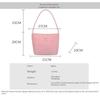 Korean Style Letter Underarm Bag Tote Bag Handbag Embroidery Shoulder Bag Pure Color Large Capacity Nylon Bucket Bag Women 1Pc