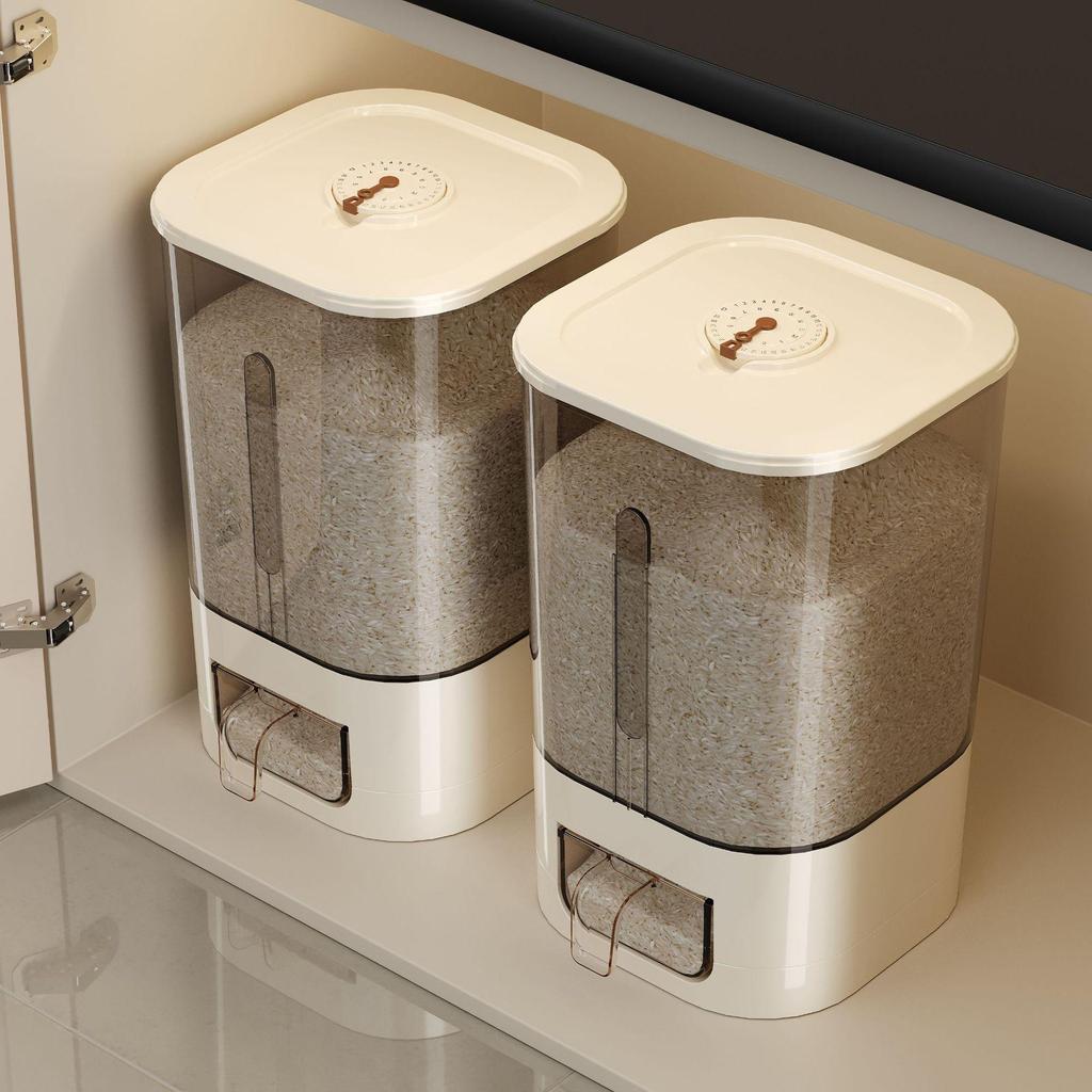 2025 Model Airtight Rice Storage Container: Moisture & Insect-Proof, Flour Barrel, Home Use