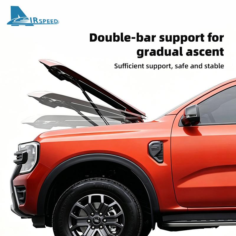 Hydraulic rod gas spring support rod For Ford Ranger T9 2022 2023 2024 2025 Shock Dampers Front Bonnet Modify Lift Supports.