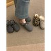 Thick-soled fluffy slippers wear Mori soft flat-soled one-pedal velvet cotton Birkenstocks