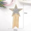Colorful Tassel Cloth Patch with Diamond Star Design and Hot Melt Adhesive