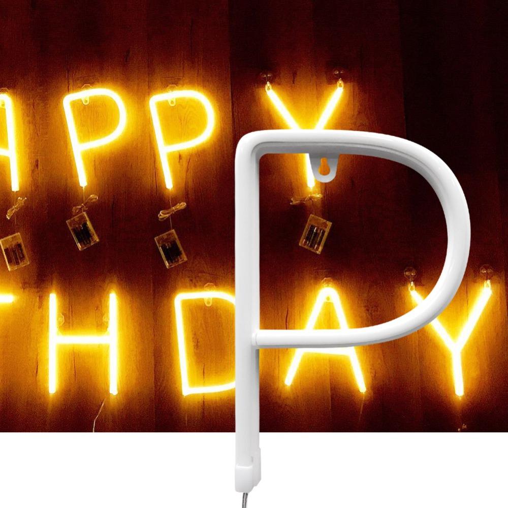 USB/Battery Powered LED Neon Light Letter Shape Neon Sign Light  Party Decoration
