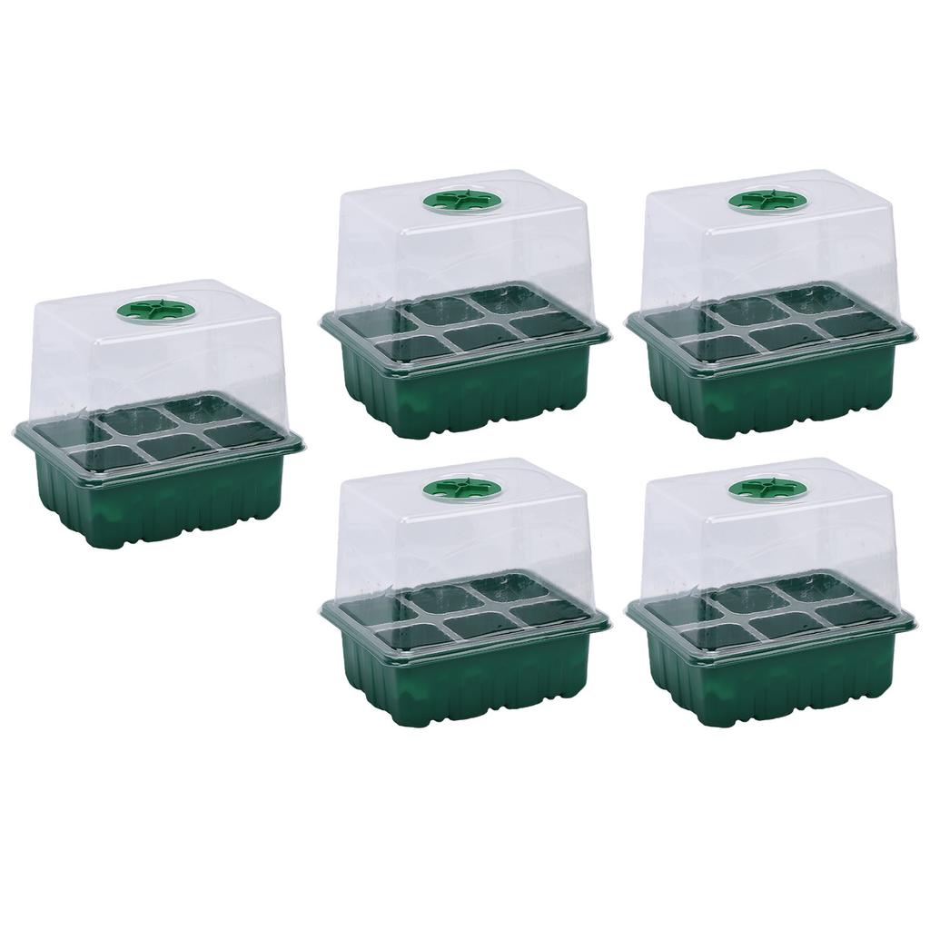 Plant Starter Tray 6 Cells Breathable Visible Reusable Heightened Plant Germination Tray for Gardening