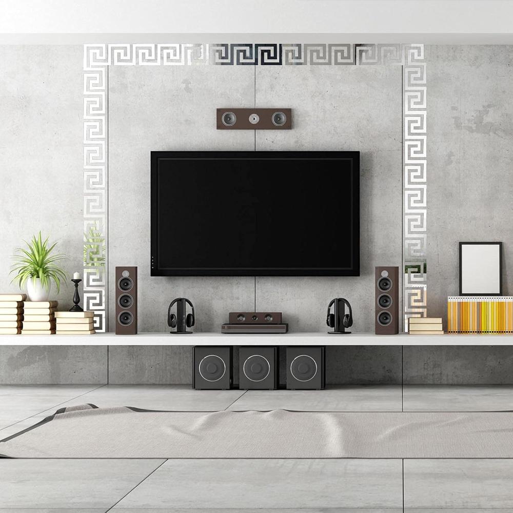 100/50/30pcs Self Adhesive Waist Line 3D Mirror Sticker DIY Wall Stickers for Living Room Edge Strip Corner Line Wall Home Decor