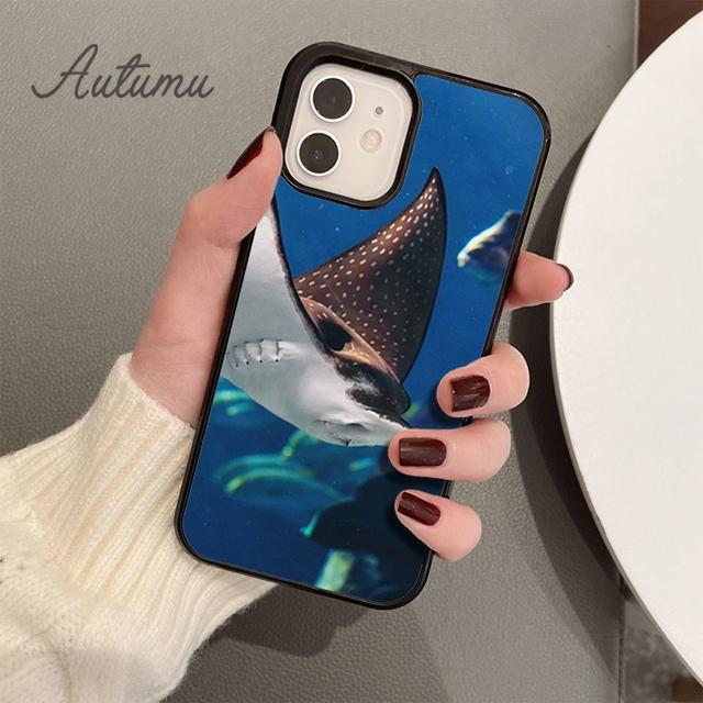 Animal Manta Ray Phone Case for iPhone 11 12 13 14 Pro Max Mini X XR XS SE 2020 5 6S 7 8 Plus Samsung Galaxy S21 S22 Cover Shell