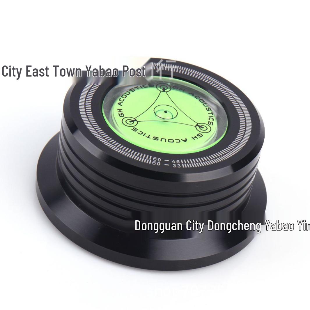 

60Hz Vinyl Record Stabilizer for Gramophones - Shock Absorbing LP Disc Balancer with Level & Speed Measurement