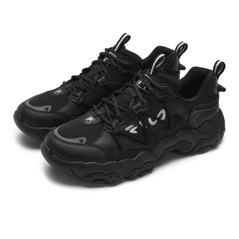 New FILA Slip Resistant Low Top Casual Shoes Men's Black F12M512103FBK