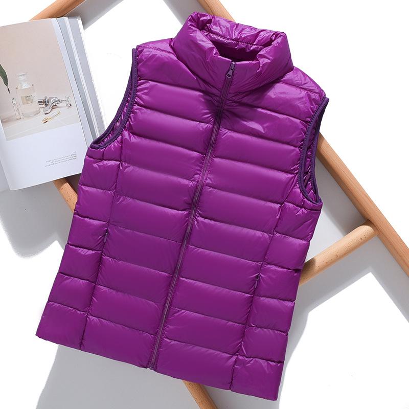 Women Women Ultra Light Down Vests Slim Sleeveless Jacket Portable Girl Lightweight Windproof Waistcoat