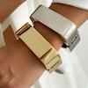 European & American Irregular Alloy Wide Surface Bracelet Set