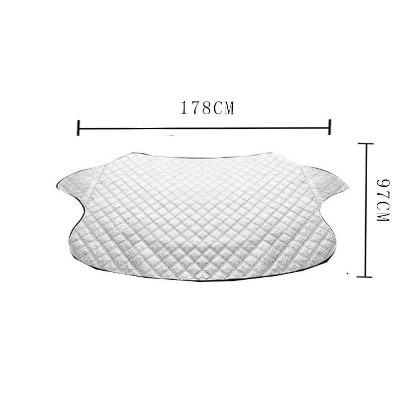New Winter Car Thickened Snow Shield for Frost Protection, Magnetic Front Half Cover with Aluminum Film Universal Fit