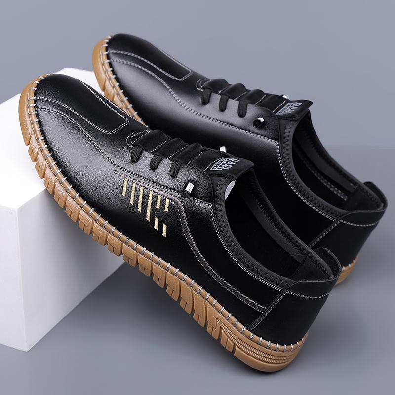 Handmade Casual Sneakers Men Leisure Walk Leather Trainers Outdoor Versatile Walking Shoes New Arrival Male Casual Shoes Loafers