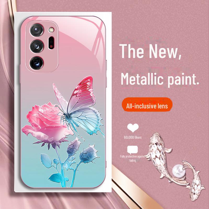 Samsung M02 Butterfly Flower A10 Rose A04 Liquid Note8 Pro Gradient A13 Protective Case