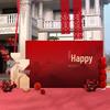 Custom Double Happiness Wedding Backdrop for Outdoor Courtyard Welcome Photo Area