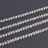 High Luster 6-6.5mm Threaded Flat White Freshwater Pearls for DIY Jewelry