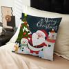 Snowman and Christmas Tree Personalized picture text home decorative pillows Household Gifts 45x45cm