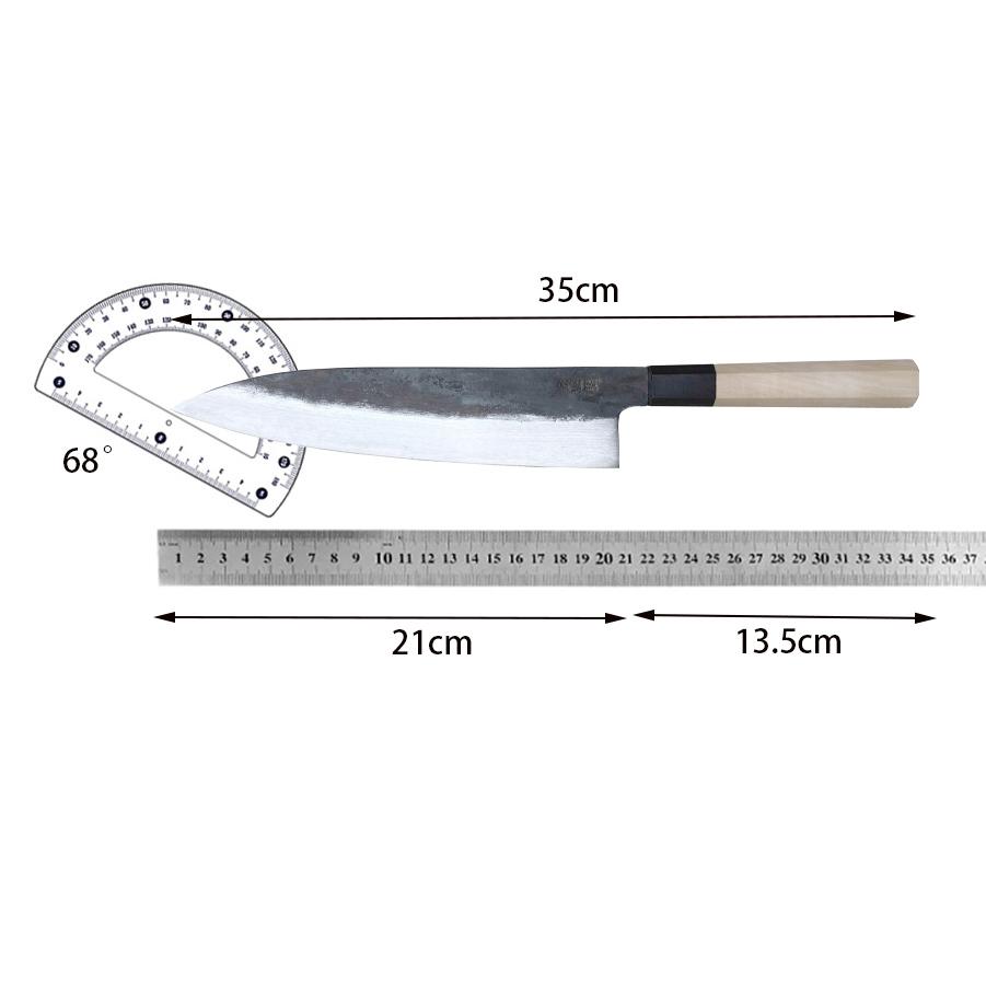 8.3 Inch Chef Knife T12A High-carbon Steel Core Blade Wood Handle Slicing Cleaver Gyutou Handmade Kitchen Knife Customizable