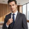 8CM Width Men Tie Polyester Material Business Necktie Fashion Polka Dot Formal Necktie  Interview