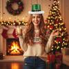 Christmas Party Hat Red Green Santa Clauses Cap Breathable Hats Holiday Costume Accessories For Adults Kids Event