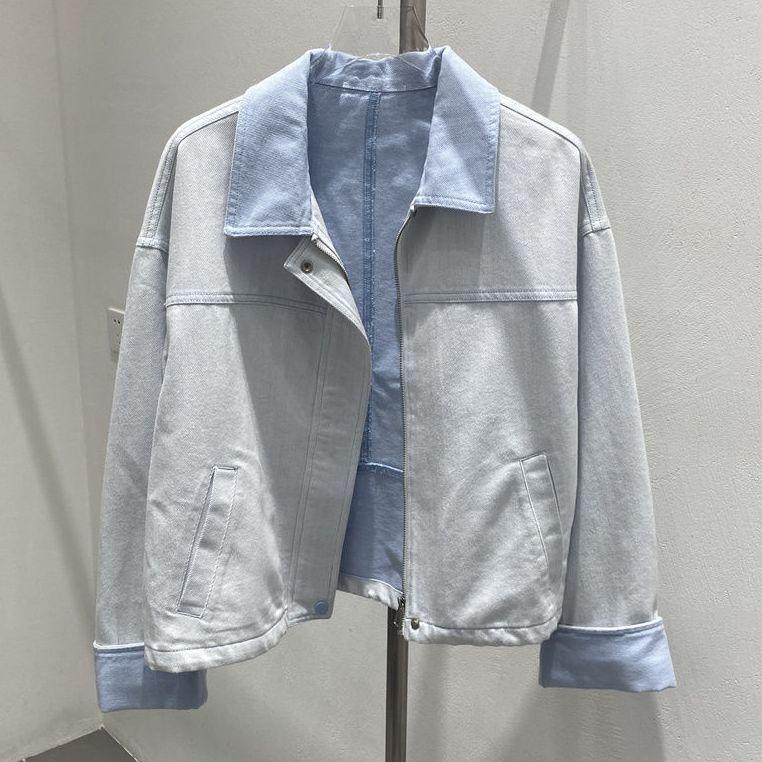 

Женская джинсовая куртка Off-White - Суперстильная, Новый весенний привоз, Модный высокотехнологичный синий плащ 2XL (135-150 jin) синий