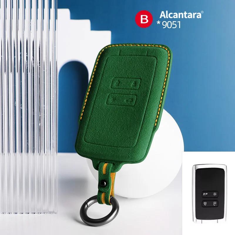 Interior Mouldings Alcantara For Renault Dacia Koleos Captur Megane Clio Scenic Talisman Arkana Sandero Car Key Case Accessories