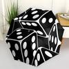 1pc Dice Pattern Automatic Open/close Umbrella, 8-Rib Sturdy Structure, Auto Folding/Opening, Portable Travel Umbrella for Women,248