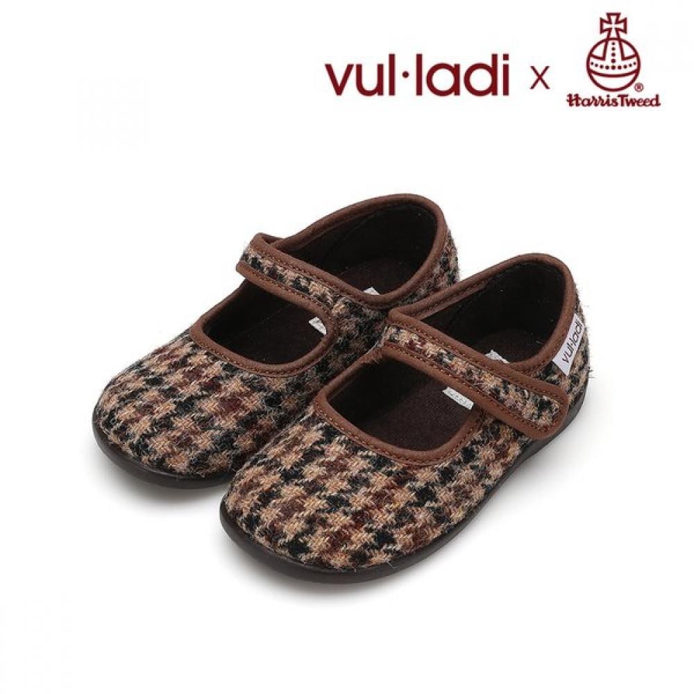 Vulladi X Harrystweed Mary Jane Girls Shoes Houndstooth Brown 4131 Braun/EU21(134mm)