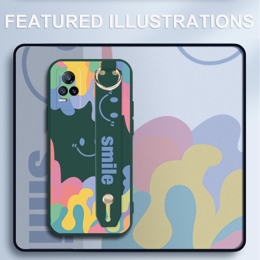 Buy With Wristband Phone Case for Vivo V21E V21 5G V20 V15 Pro V17