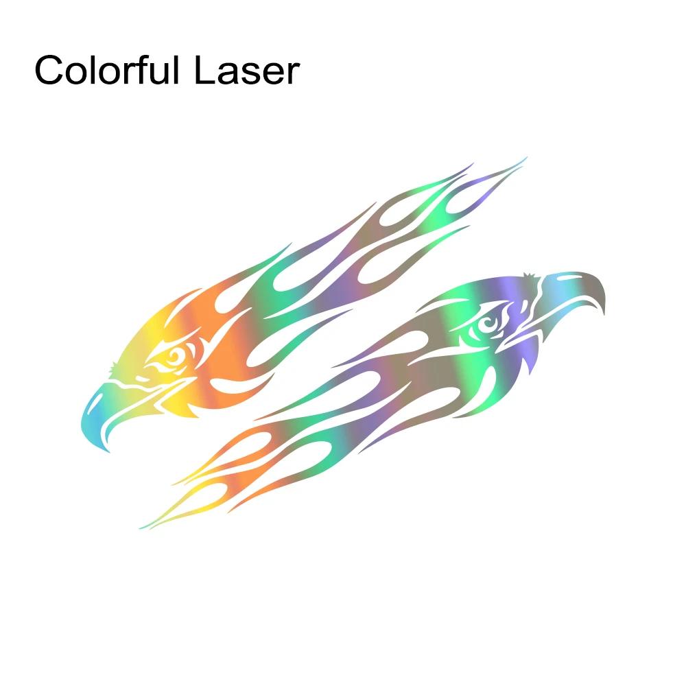 Creative Car Sticker 1Pair Eagle Flames Sticker on Car Funny Vinyl Personality Animal Stickers Decals Motorcycle Accessories 30x7cm